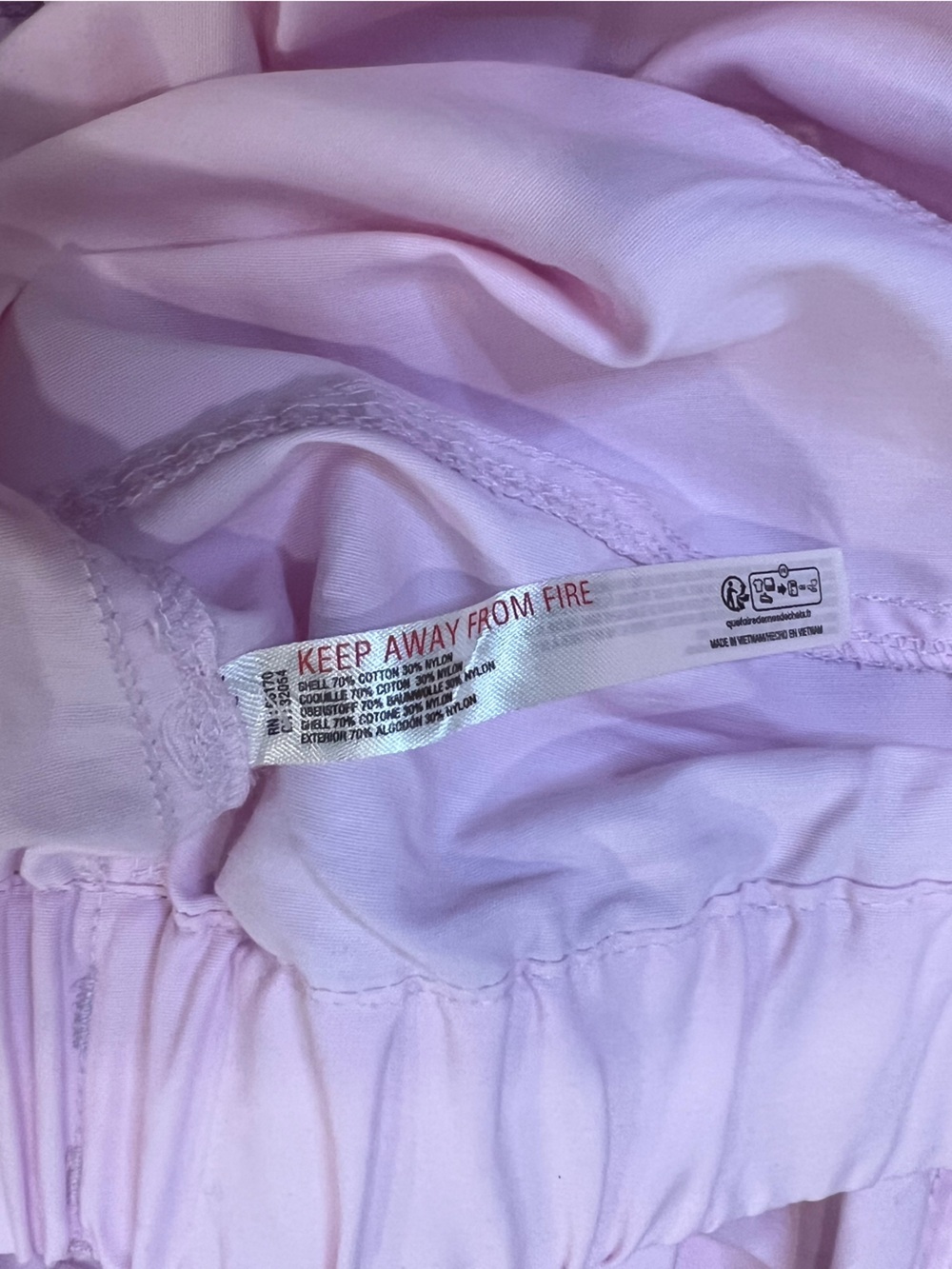 Free People Movement Light Pink Elastic Waist Capri Pants Size XL - Picture 5 of 11